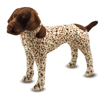 german shorthaired pointer plush stuffed dog